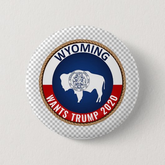 Wyoming will Trump 2020 Button (Vorderseite)