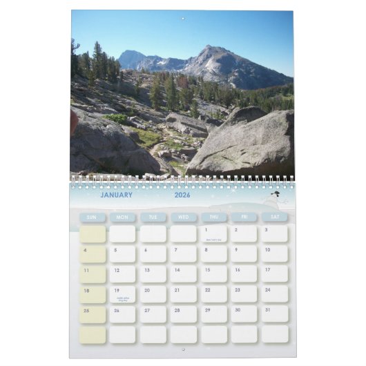 Wyoming-Wind-Fluss-Berg schellte Kalender (Jan 2026)