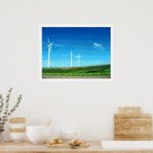 Wyoming Wind Turbinen II Print Poster (Küche)
