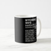 Wyoming Wy Nutrition Fakten zum US-Staat Kaffeetasse (VorderseiteRechts)