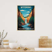 Wyoming Yellowstone Falls V02 Poster (Küche)