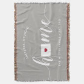 Wyoming Zuhause Staat Personalisiert rustikal Decke (Vorderseite Vertikal)