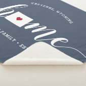 Wyoming Zuhause Staat Personalisiert Sherpadecke (3/4)