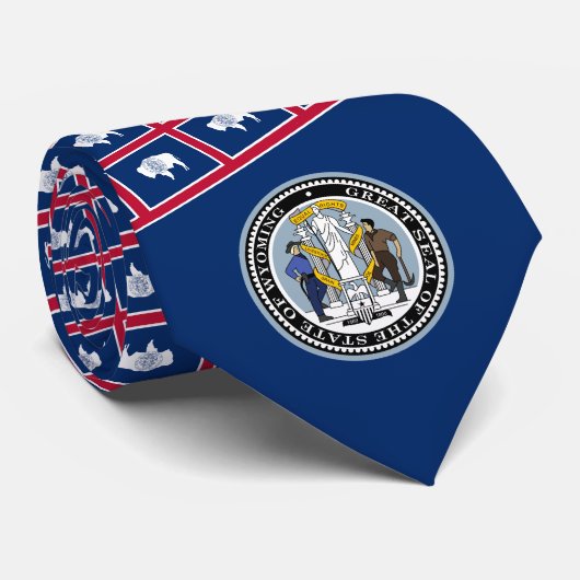 Wyomingite Flag & Siegel, Flag of Wyoming Krawatte (Gerollt)