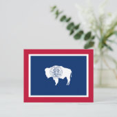 Wyomingite-Flagge, Flagge des Wyoming Postkarte (Stehend Vorderseite)