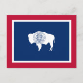 Wyomingite-Flagge, Flagge des Wyoming Postkarte (Vorderseite)