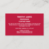 Wyomingite-Flagge, Flagge des Wyoming Visitenkarte (Rückseite)