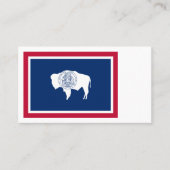 Wyomingite-Flagge, Flagge des Wyoming Visitenkarte (Vorderseite)