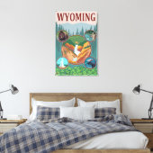 WyomingWyoming Collage Leinwanddruck (Insitu (Schlafzimmer))