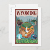 WyomingWyoming Collage Postkarte (Vorne/Hinten)