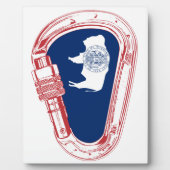 Wyomoming Flag Klettersteig Carabiner Fotoplatte (Vorderseite)