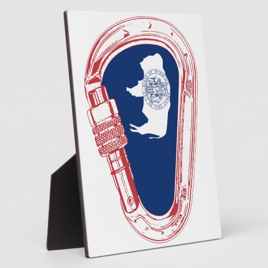 Wyomoming Flag Klettersteig Carabiner Fotoplatte (Seite)