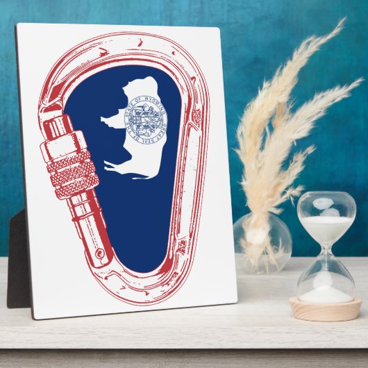 Wyomoming Flag Klettersteig Carabiner Fotoplatte (Seite)