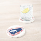 Wyomoming Flag Klettersteig Carabiner Untersetzer (Seite)