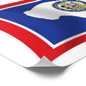 Wyomoming Flag Poster Print (Ecke)