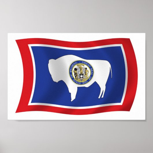 Wyomoming Flag Poster Print (Vorne)