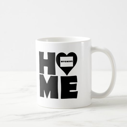 Wyomoming Home Heart State Mug oder Travel Mug Kaffeetasse (Rechts)