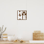 "Wyomoming Home Heart State Poster Sign" (Küche)