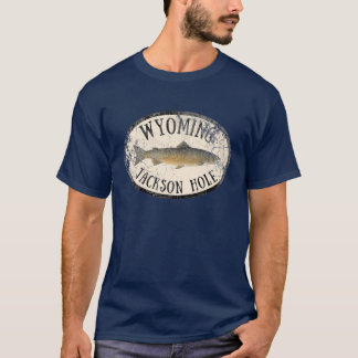 Wyomoming Jackson Hole Trout Fish Fischfang Vintag T-Shirt