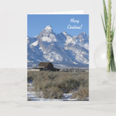 Wyomoming Tetons Weihnachtskarte Feiertagskarte (Vorderseite)