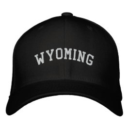 Wyomoming USA bestickte Wolle Cap Black Bestickte Baseballkappe