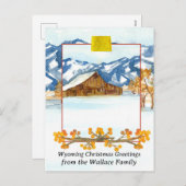 Wyomoming Weihnachtsgrüße Bauernhof Custom Feiertagspostkarte (Vorne/Hinten)