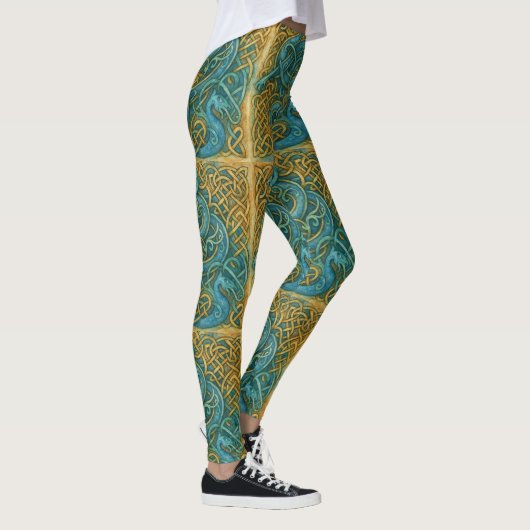 Wyrm & Weave - Celtic Serpent Knüpfarbeit Leggings (Rechts)