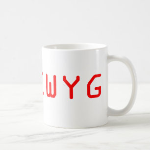 WYSIWYG Was Sie sehen ist, was Sie erhalten Kaffeetasse