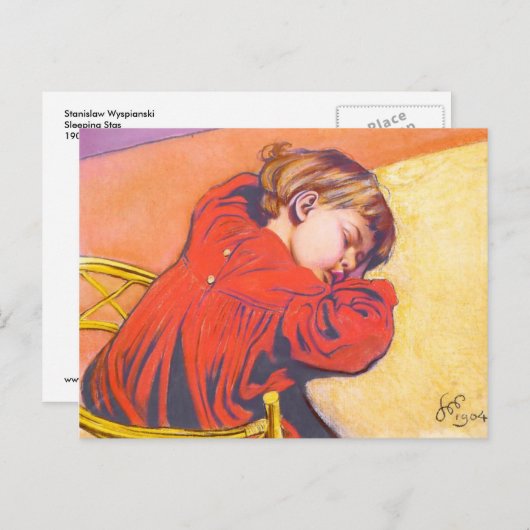 Wyspianski, Schlafsaal, 1904 Postkarte (Vorne/Hinten)