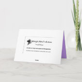 Wysteria Sympathy Card Karte (Rückseite)