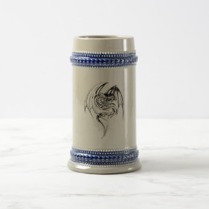 Wyvern Drachen sind Fantasy-mythische Kreaturen Bierglas