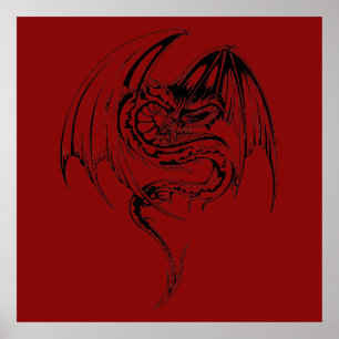 Wyvern Dragon sind Mythische Kreaturen Poste Poster