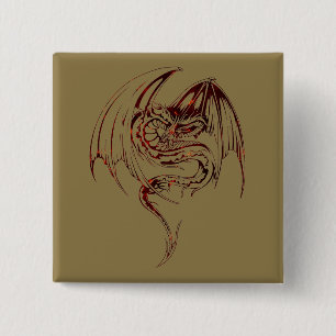 Wyvern Dragon sind Mythische Wesen der Fantasie Button