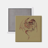 Wyvern Dragon sind Mythische Wesen der Fantasie Magnet (Vorderseite/Rückseite)