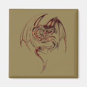 Wyvern Dragon sind Mythische Wesen der Fantasie Magnet