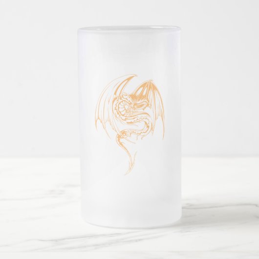 Wyvern Dragon sind Mythische Wesen der Fantasie Mattglas Bierglas (Mittel)