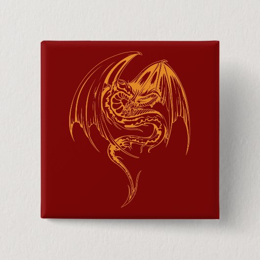 Wyvern Dragon sind Mythische Wesen Pinba Button (Vorderseite)