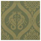 Wyvern Ogee, dunkles goldenes Olive Stoff (Nahaufnahme)