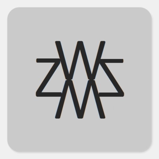 WZSM-Logo-Aufkleber Quadratischer Aufkleber (Vorderseite)