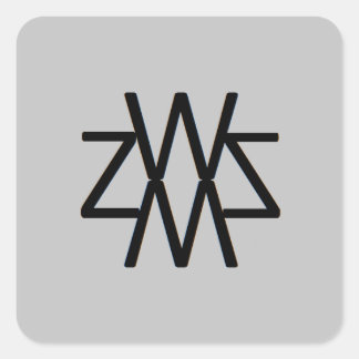 WZSM-Logo-Aufkleber Quadratischer Aufkleber
