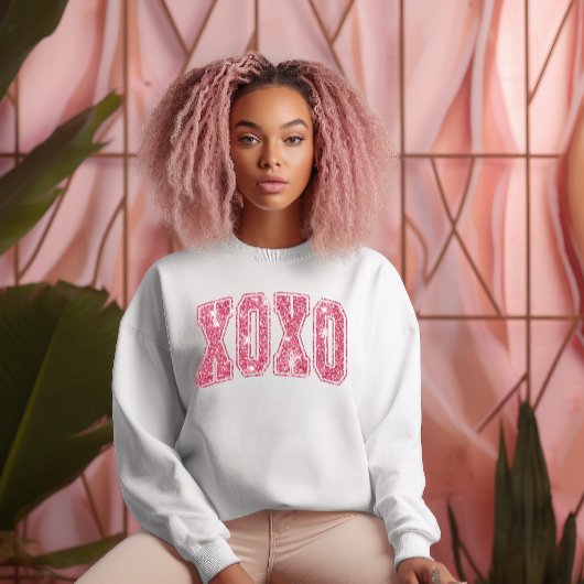 X0X0 in rosa Glitzer Sweatshirt