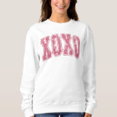 X0X0 in rosa Glitzer Sweatshirt (Vorderseite)