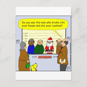 x27 Santa brach in Ihren Cartoon ein Feiertagspostkarte