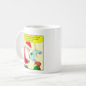 x43 santa arbeitet für NSA-Cartoon Kaffeetasse (Vorderseite Links)