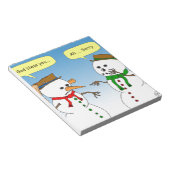 x58 Snowman god bless you carrot cartoon Notizblock (angewinkelt)
