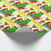 x79 Oliven der andere Rentierfisch Cartoon Geschenkpapier (Ecke)