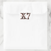 X7-Kreis Runder Aufkleber (Tasche)