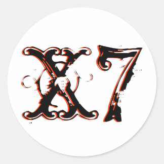 X7-Kreis Runder Aufkleber