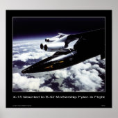 X-15 auf B-52-Mutterschiff Pylon im Flug montiert Poster (Vorne)