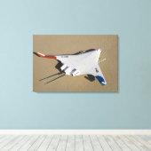 X-48B Blended Wing Body Unbemanntes Luftfahrzeug 2 Leinwanddruck (Insitu (Holzboden))